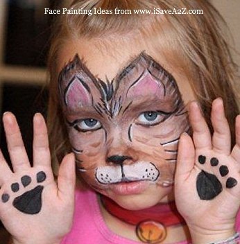 Halloween Face Painting Kitty Face