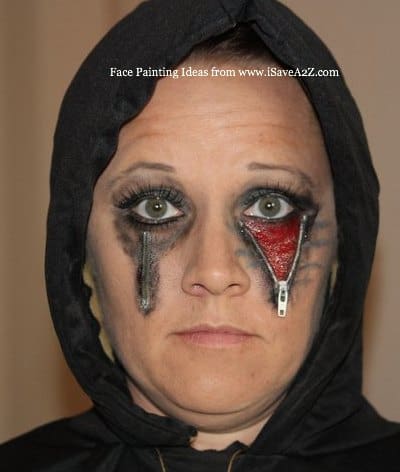 Halloween Face Painting Zipper Face Photo