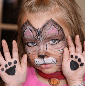 Kitty Face Painting idea for kids