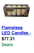 Flameless LED Candles Sears