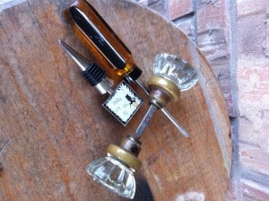 handmade antique crystal door knob wine stopper