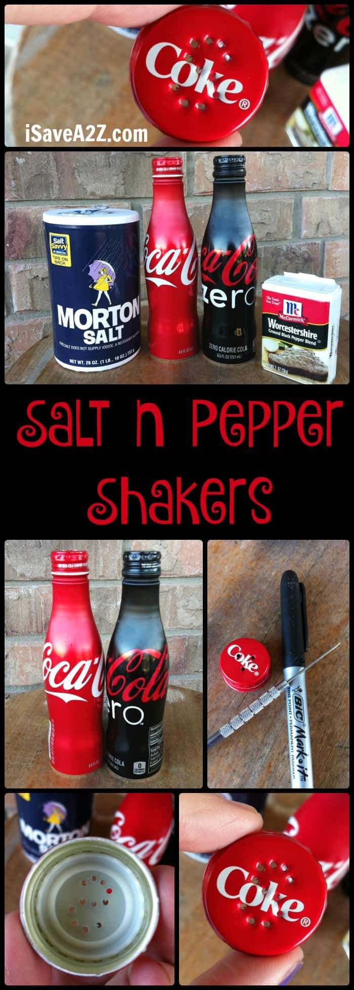 Homemade Coca-Cola Salt n Pepper Shakers