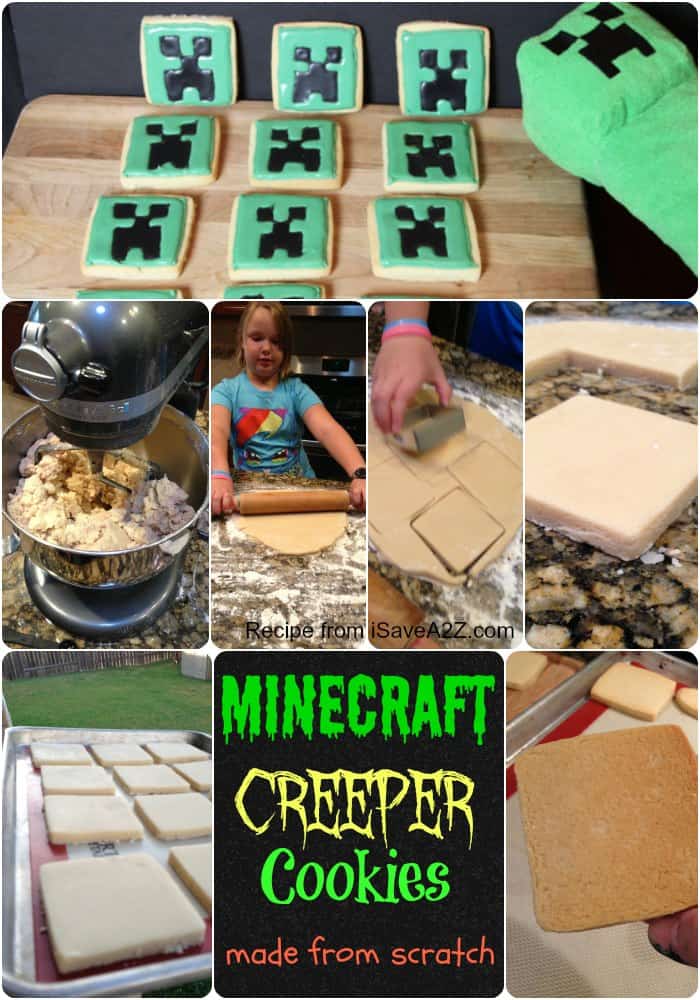Easy Minecraft Creeper Cookies