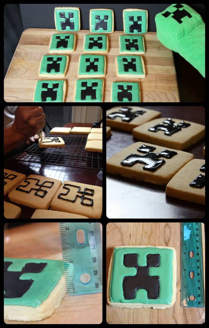 Easy Minecraft Creeper Sugar Cookies