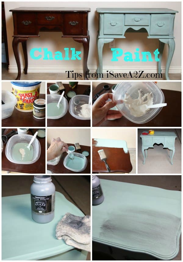 Use homemade Chalk Paint to paint furniture the easy way!