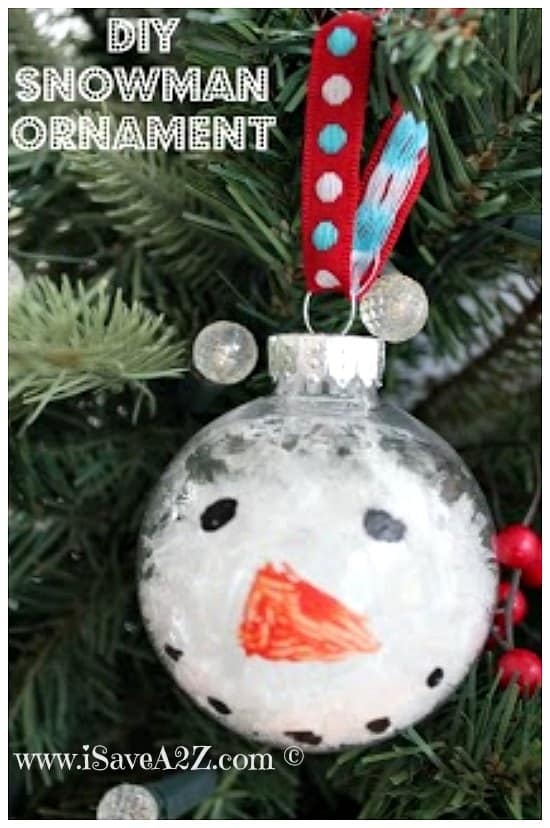 DIY Snowman Ornament tutorial