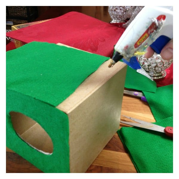 DIY Minecraft Tissue Box Cover Gluing process #KleenexTarget #Pmedia