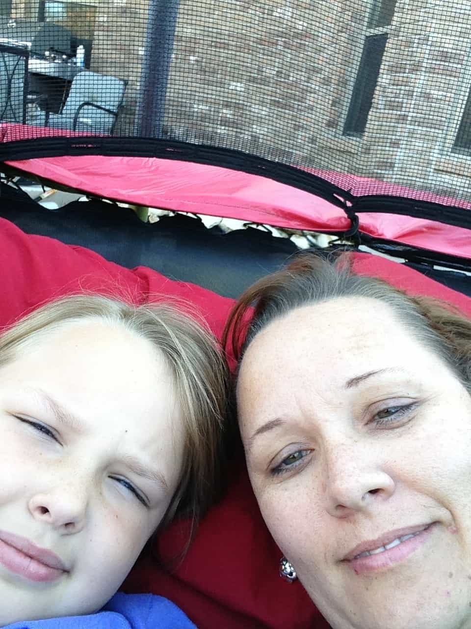 Mommy Daughter trampoline time