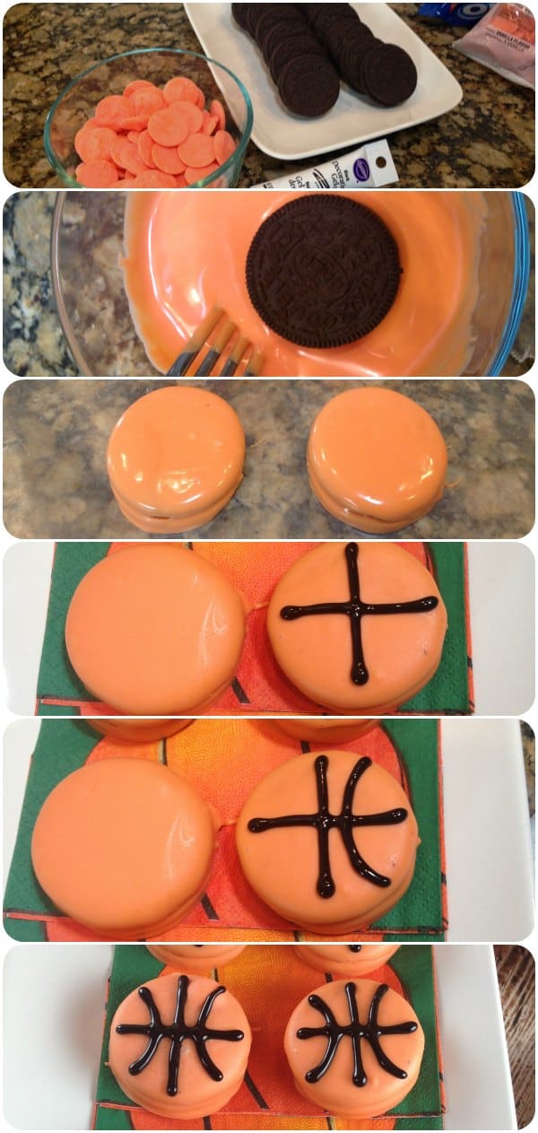 Chocolate Covered Oreo Cookies as basketballs #NewFavorites #shop