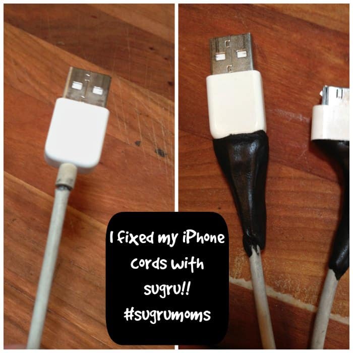 sugru iphone cord fix #sugrumoms AD