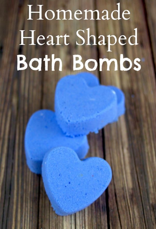 Homemade Heart Shaped Bath Bombs