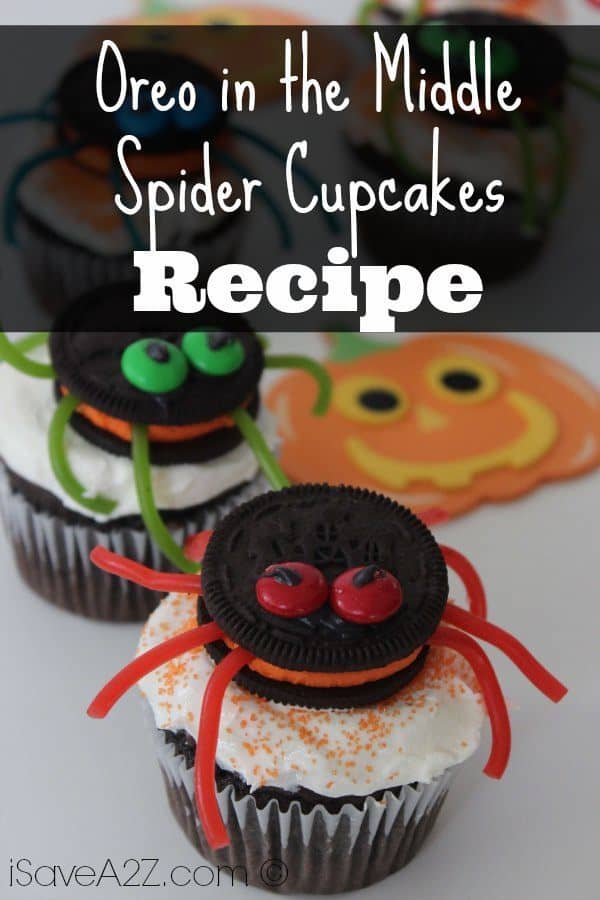 Oreo in the Middle Spider Cupcakes
