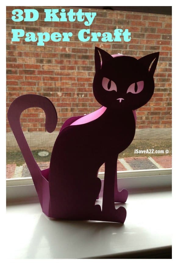 3D Kitty Paper craft project idea