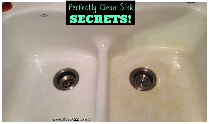 cleaning food.stains out of kitchen sink