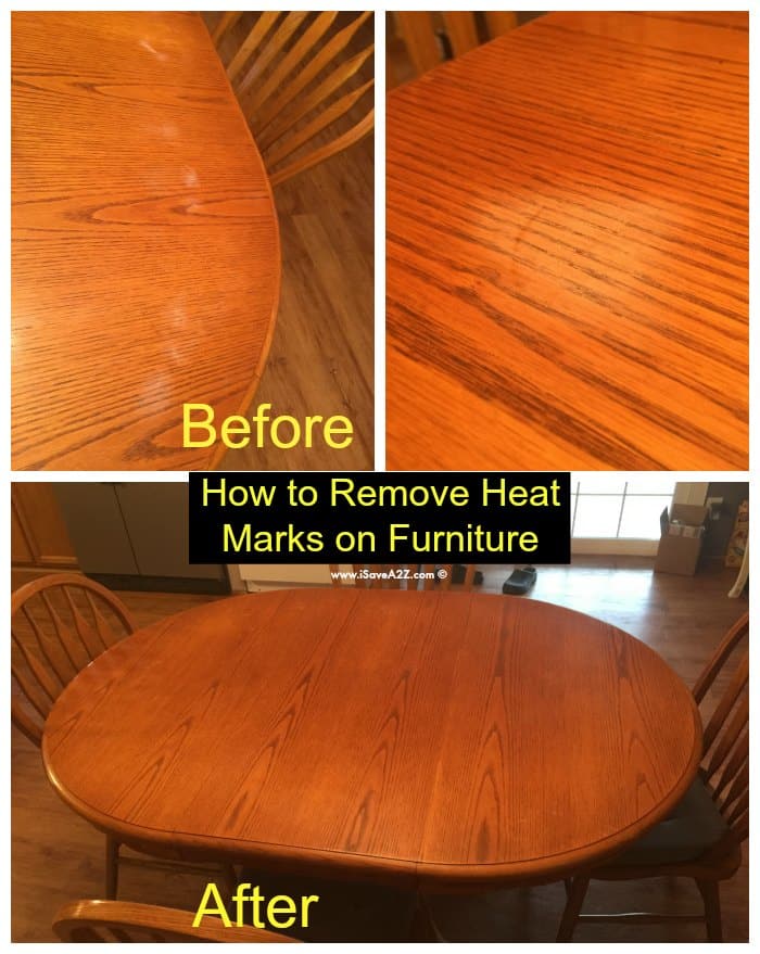 How to remove heat marks before and after photos