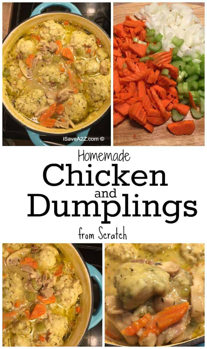 Homemade Chicken and Dumplings from Scratch