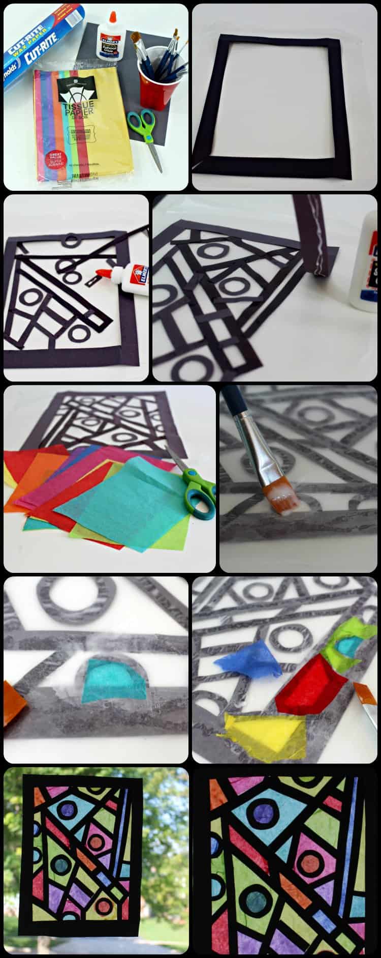 Paper craft idea: Stained Glass Art Project
