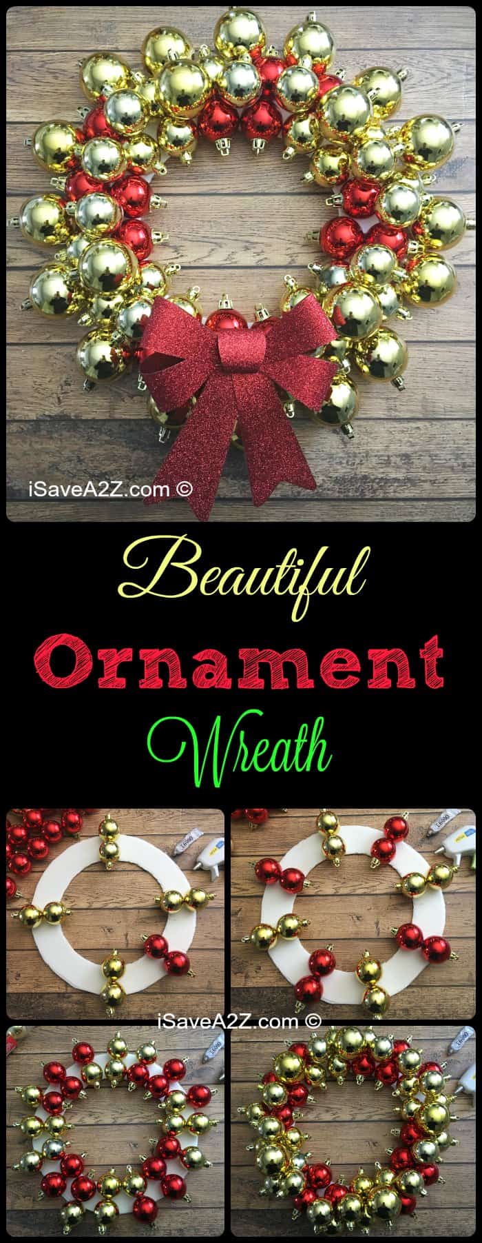 How to Make an Ornament Wreath for Christmas