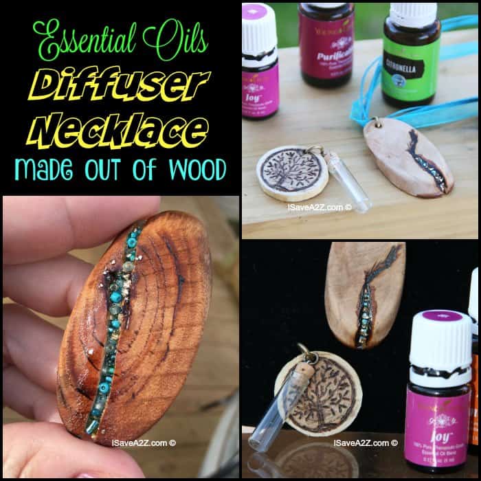 DIY Essential Oils Diffuser Necklace Made out of Wood