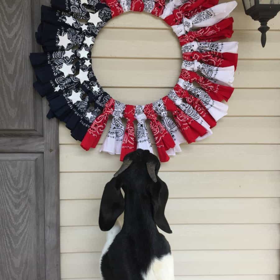 American Flag Bandana Wreath