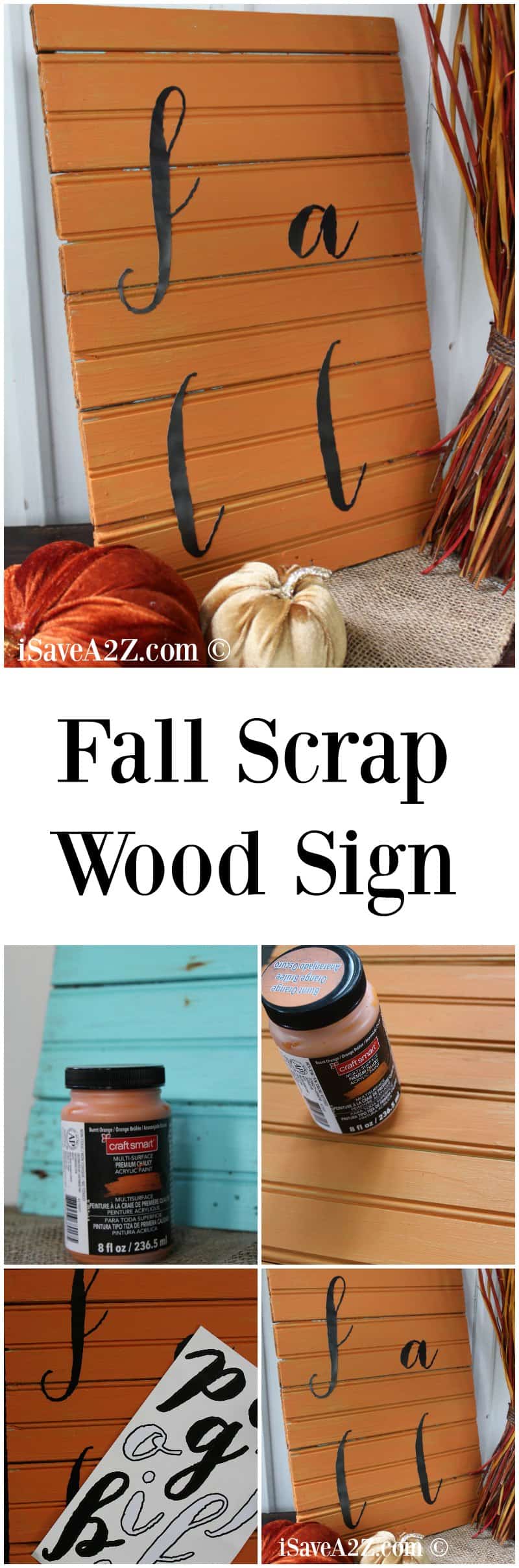 Scrap Wood Projects:  Fall Scrap Wood Sign