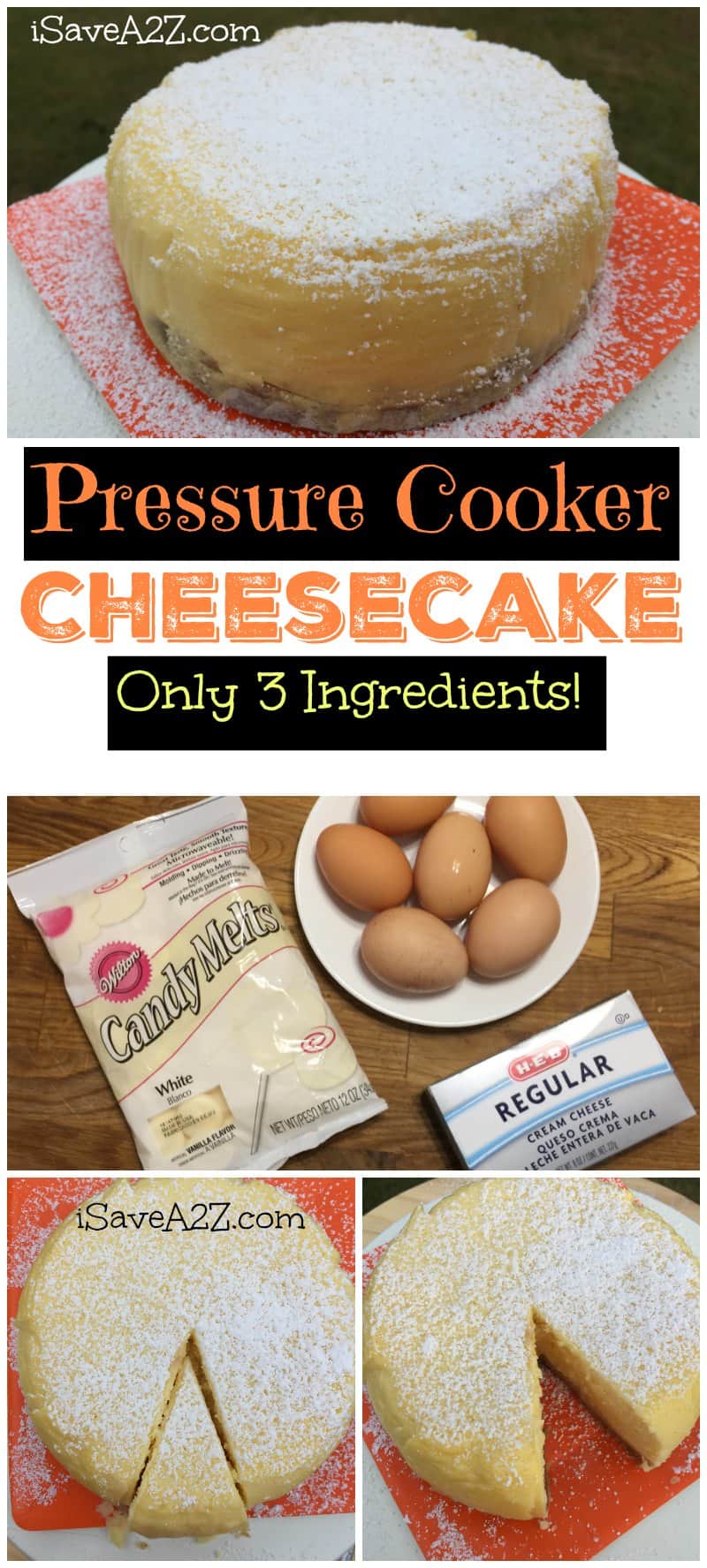 3 Ingredient Japanese Cheesecake made in the Pressure Cooker