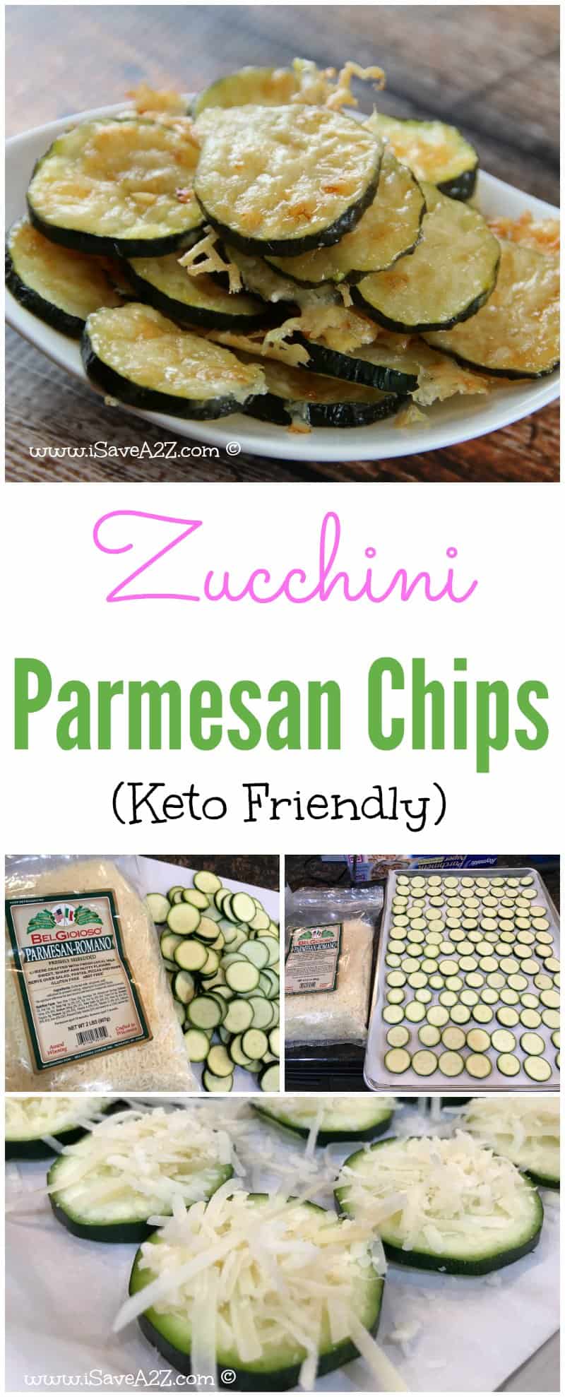 Low Carb Zucchini Parmesan Chips - Keto Friendly Recipe - iSaveA2Z.com