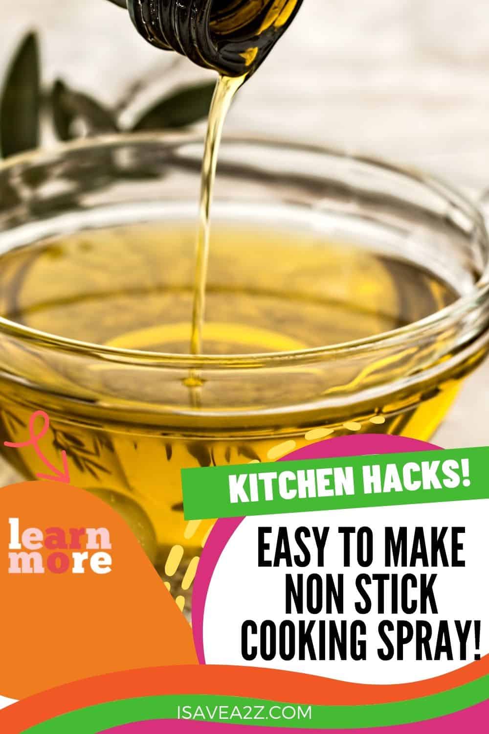 Easy to make non stick cooking spray