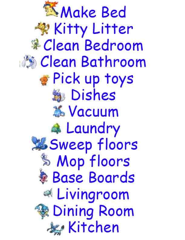 Kids Chore Chart with printable labels included!