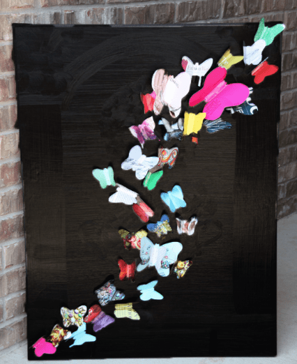 Here’s a Fun Craft Project made from Magazines!  Upscaled Wall Art!