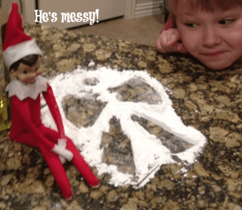 Our Elf on the Shelf is NUTS!