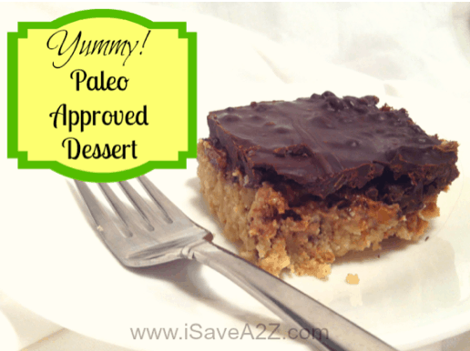 Paleo Diet:  Chocolate Almond Butter Bar No Bake Recipe