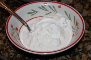 homemade ice cream in a bag