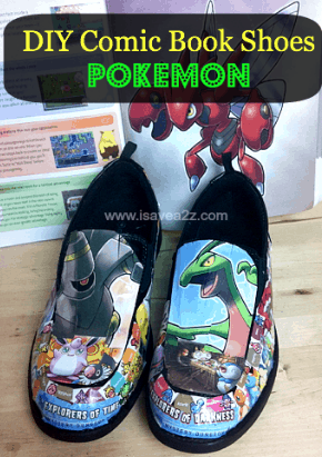 DIY Comic Book Pokemon Shoes
