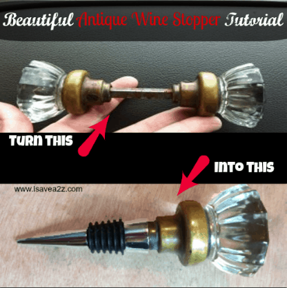 Handmade Antique Door Knob Wine Stopper