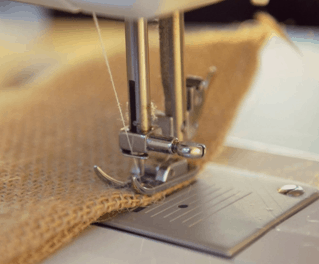 how to sew burlap material