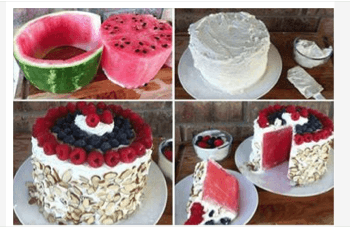 No Bake Watermelon Cake Recipe