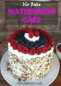 No bake watermelon cake