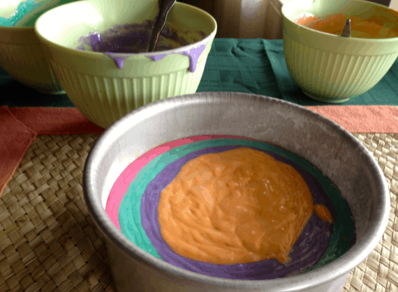 How to make a rainbow cake