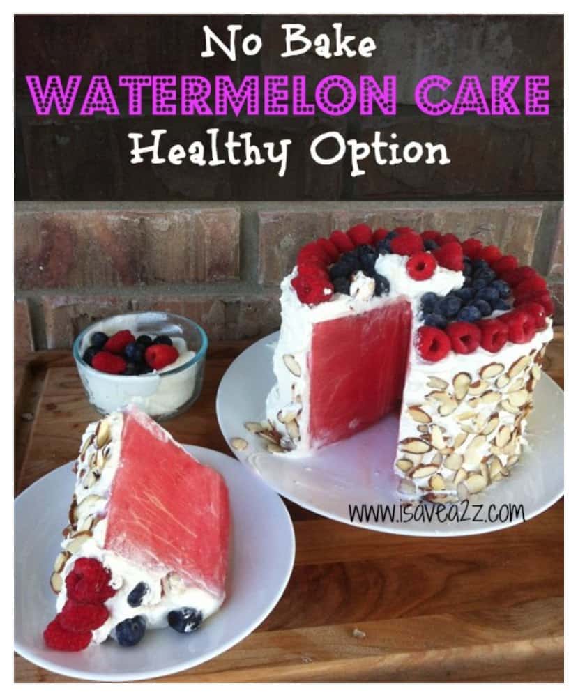 Watermelon Cake made with whipped cream