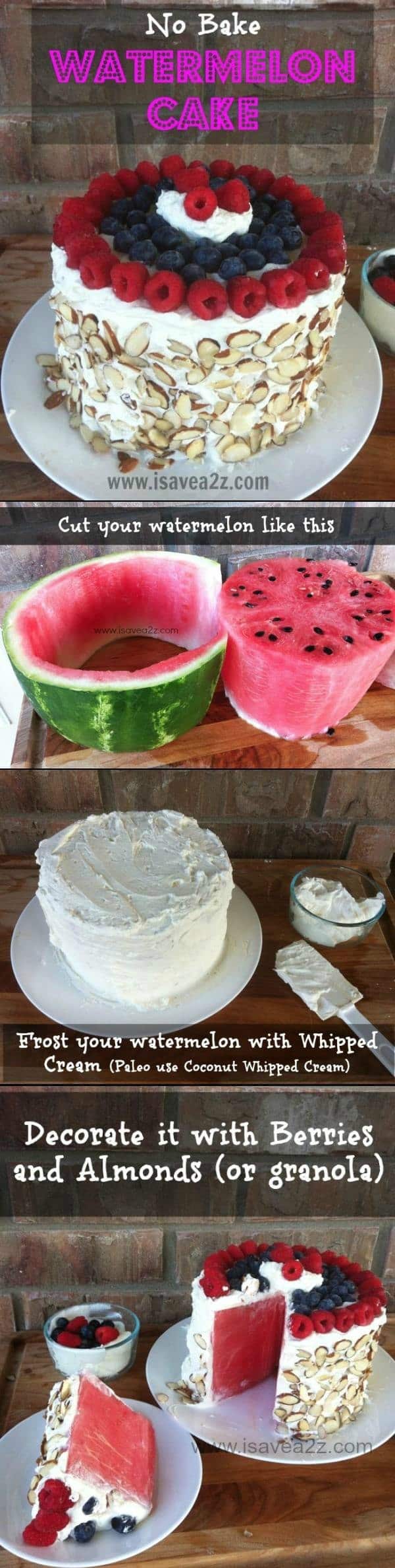 No Bake Watermelon Cake Recipe