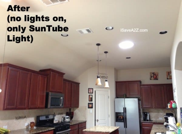 Natural Kitchen Lighting After SunTube install