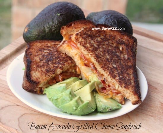 Bacon Avocado Grilled Cheese Sandwich