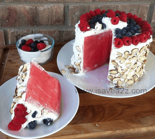 No Bake Watermelon cake