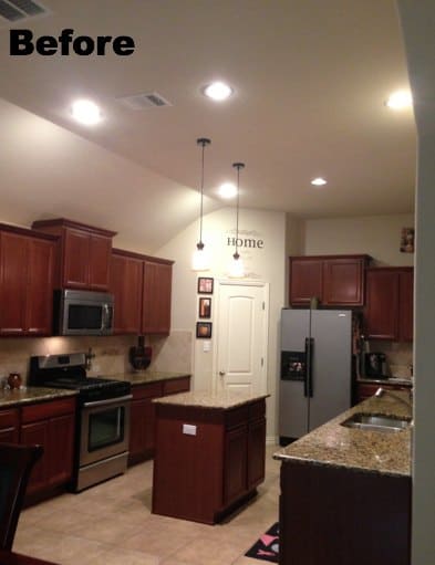 Natural Kitchen lighting Before Installation