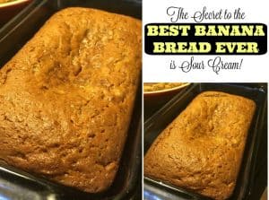 The Secret to AMAZING Banana Bread is Sour Cream!!