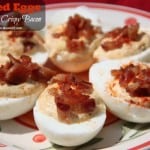 Deviled Eggs topped with Crispy Bacon