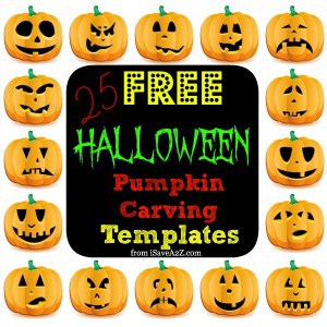 25 (Easy) Free Halloween Pumpkin Carving Templates - iSaveA2Z.com