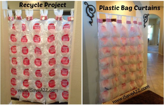 Recycle Project:  Plastic Bag Curtains