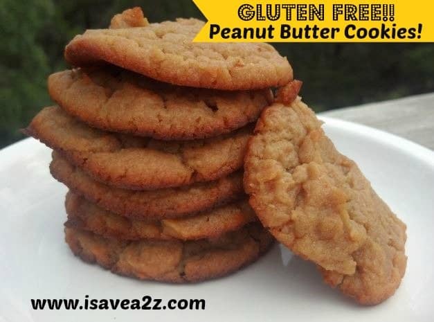 Gluten Free Peanut Butter Cookies Printable Recipe! Soft &amp; Chewy!
